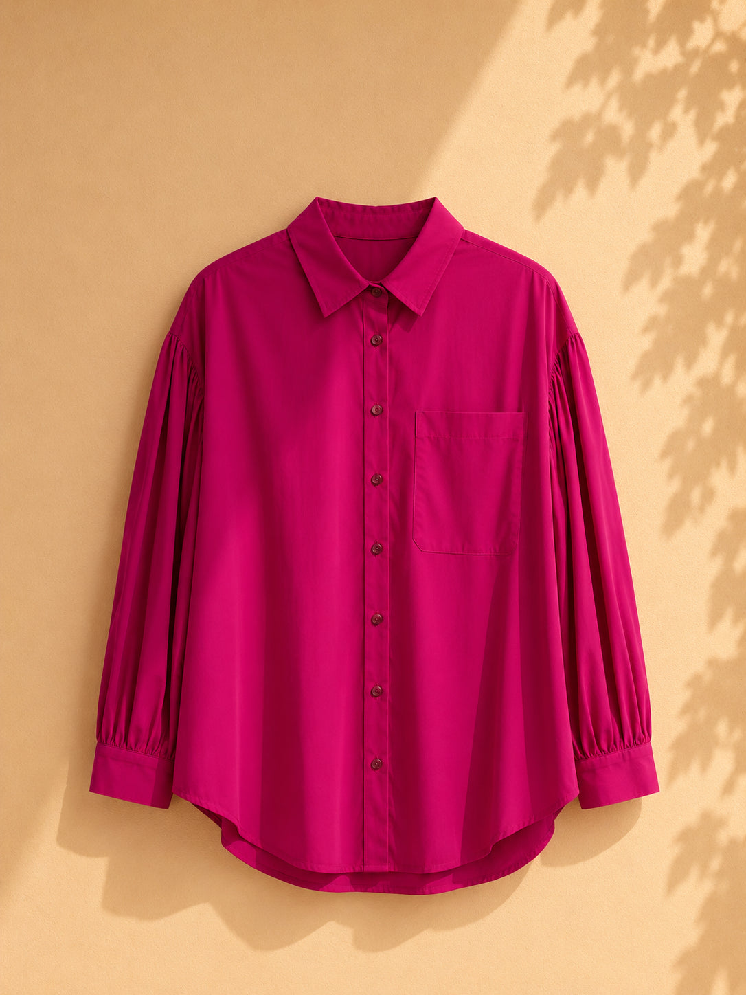 CAMISA FUCSIA MANGA LARGA