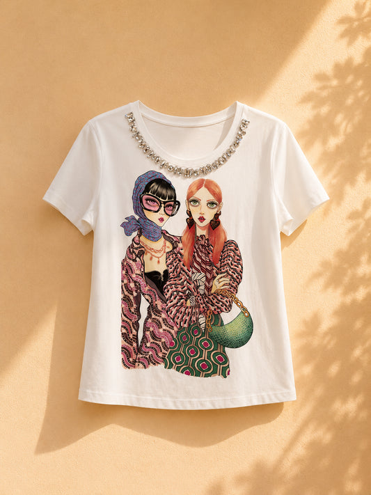 CAMISA BLANCA DOS MUÑECAS