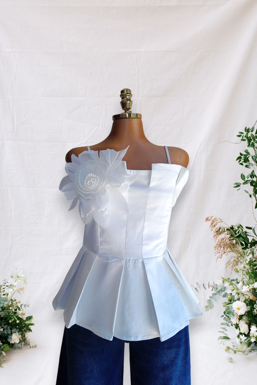 CAMISA JEANS DE TIRANTES