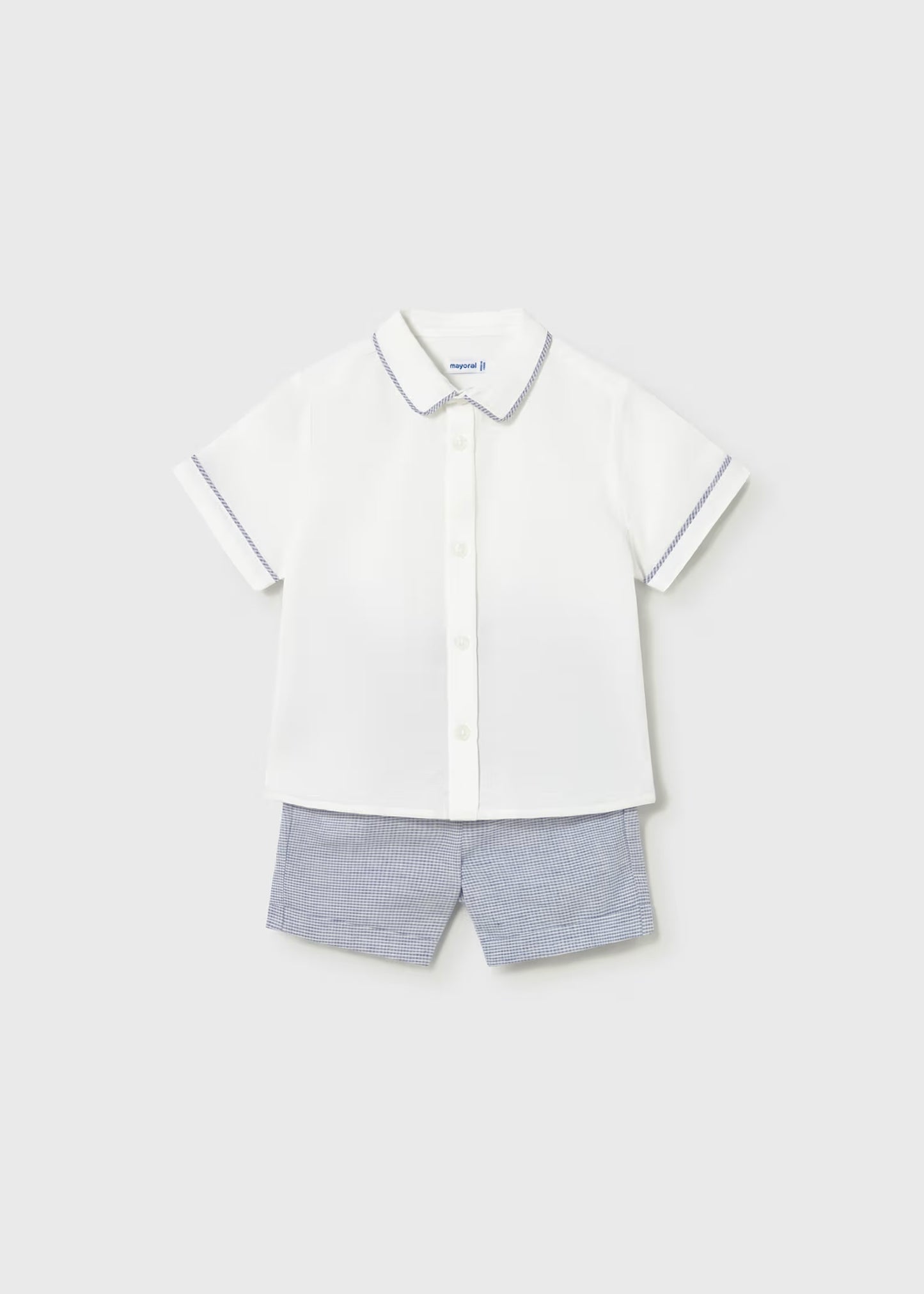 Conjunto bermuda y camisa con lino