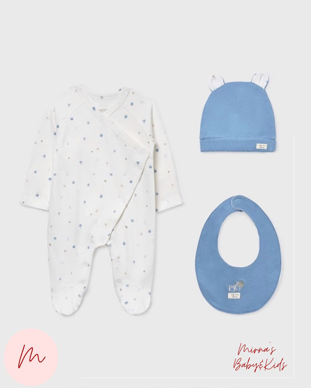Pajama body 3pcs, gorro + baberos