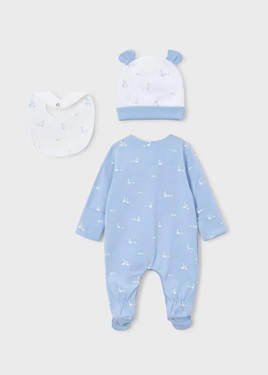 conjunto con gorro recién nacido