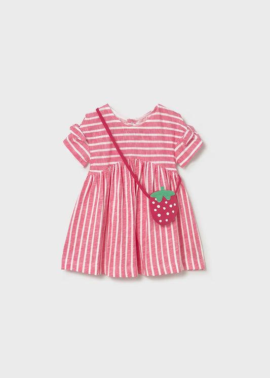 Vestido estampado con bolso