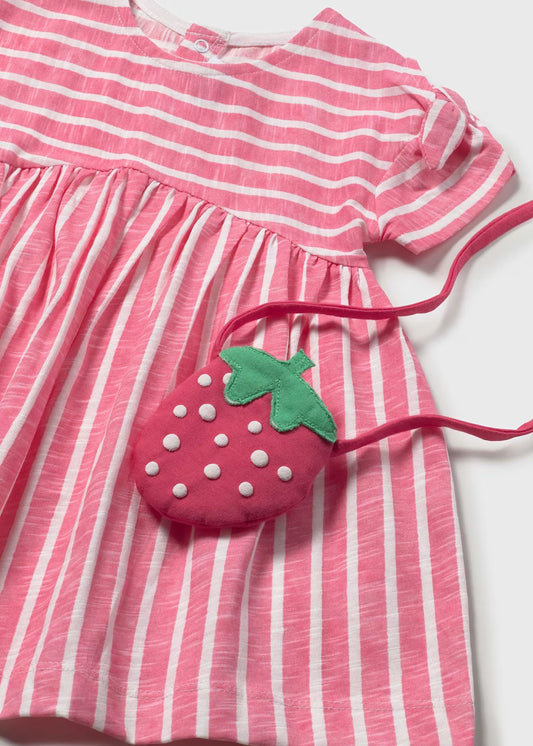 Vestido estampado con bolso